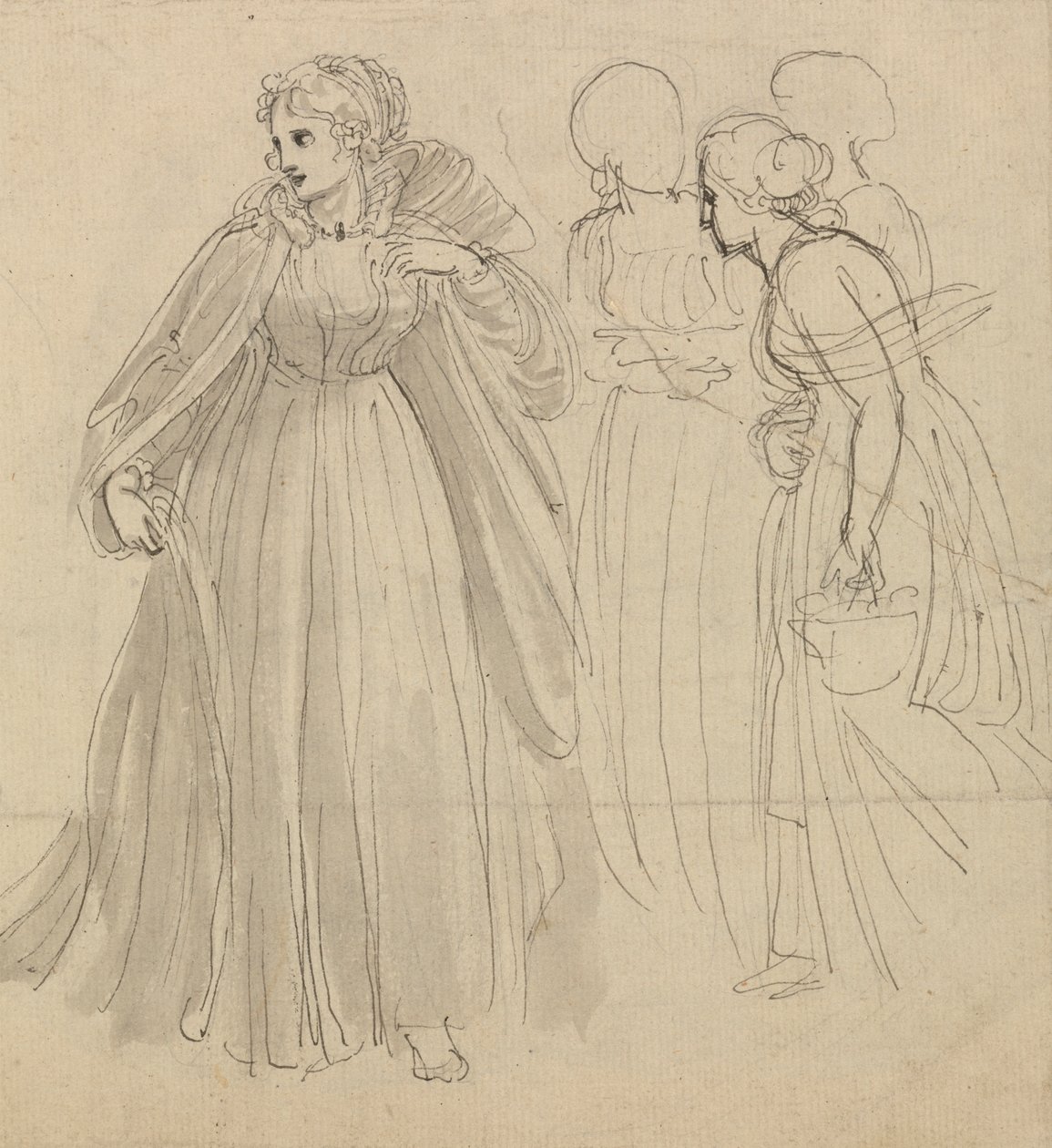 Estudo para Ilustração - Uma princesa com os seus assistentes de Thomas Stothard