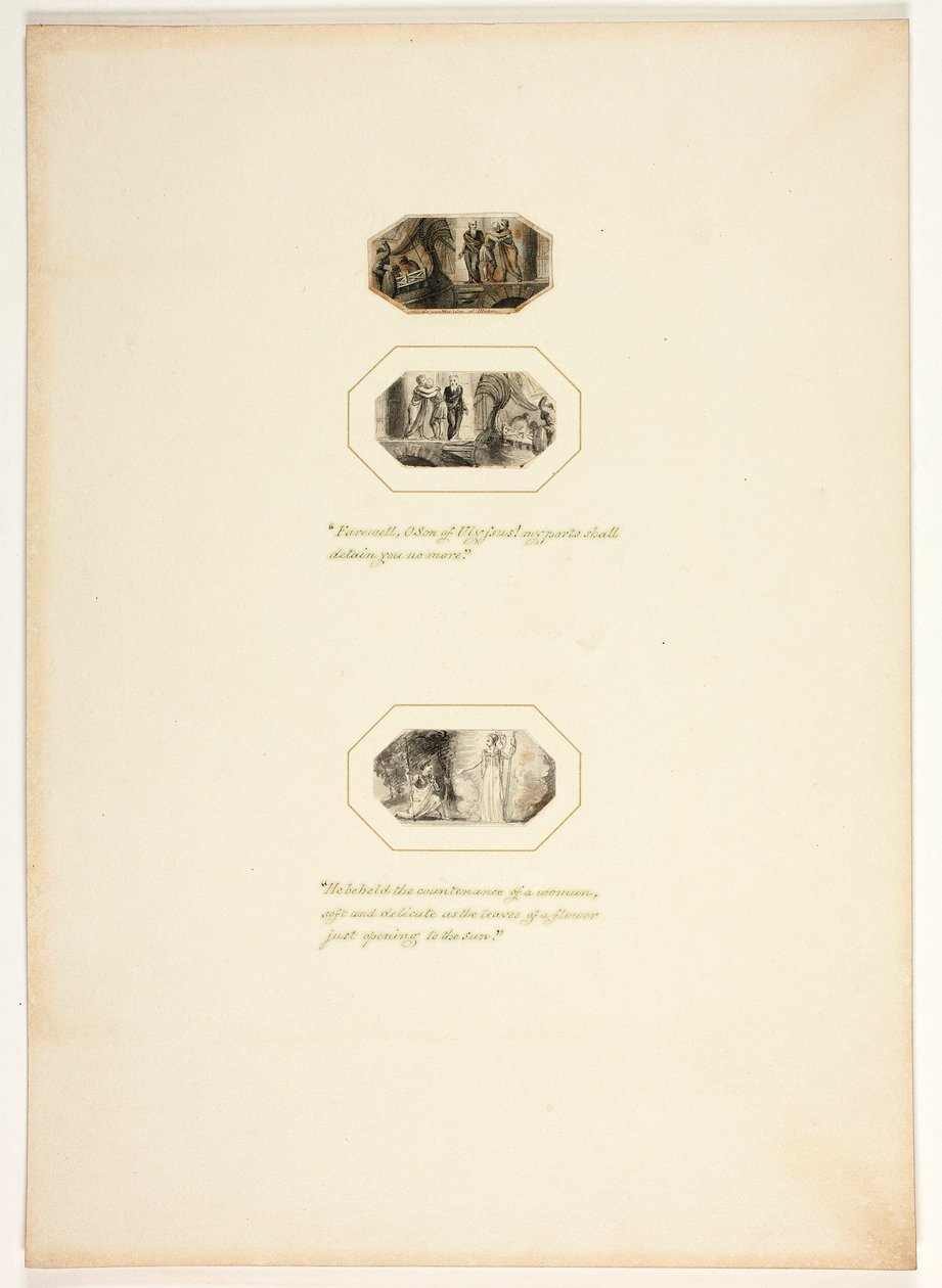 Studie für eine Platte aus Telemachus de Thomas Stothard