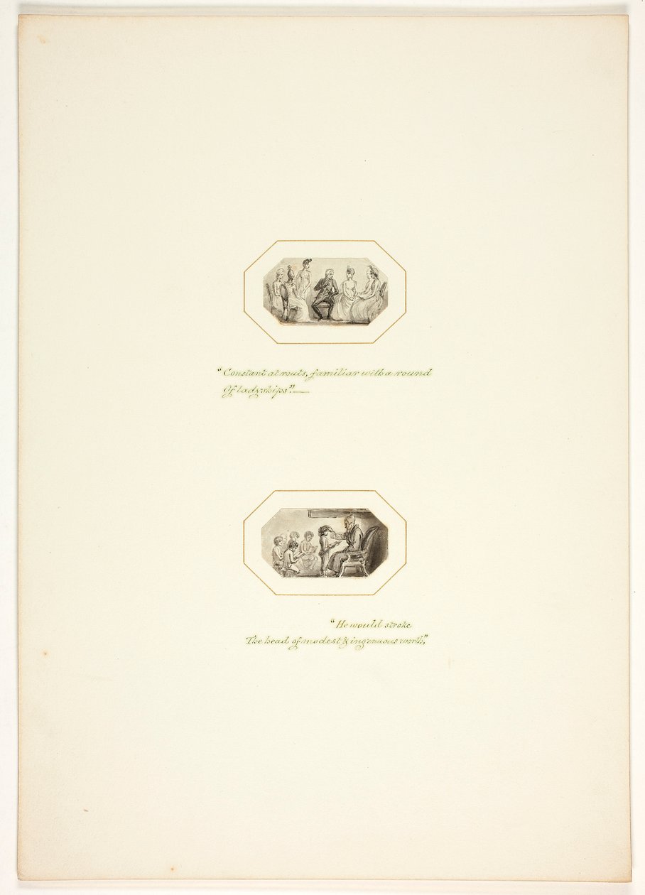 Estudo para uma prancha de The Task de Thomas Stothard