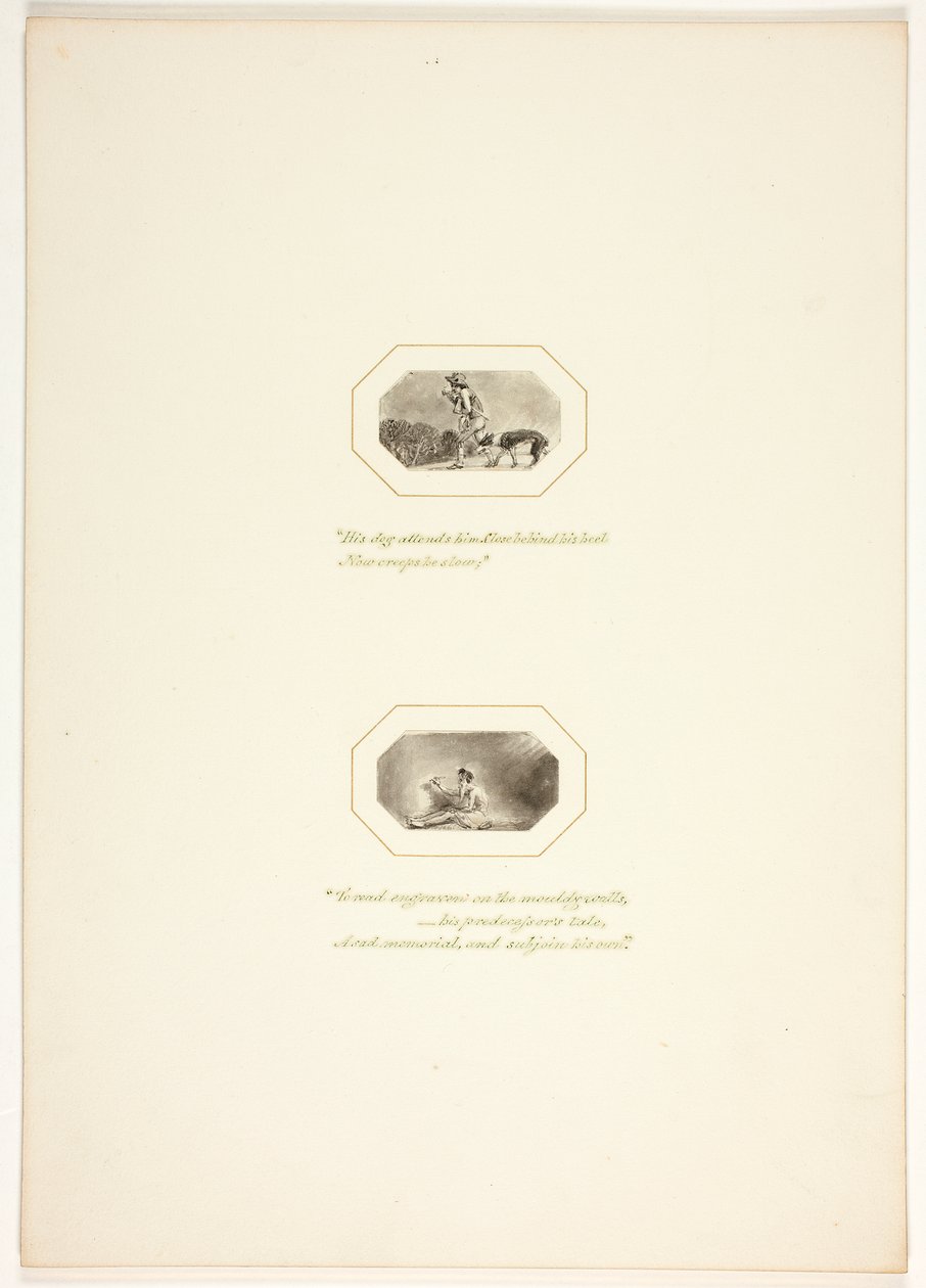 Estudo para uma prancha de «The Task» de Thomas Stothard