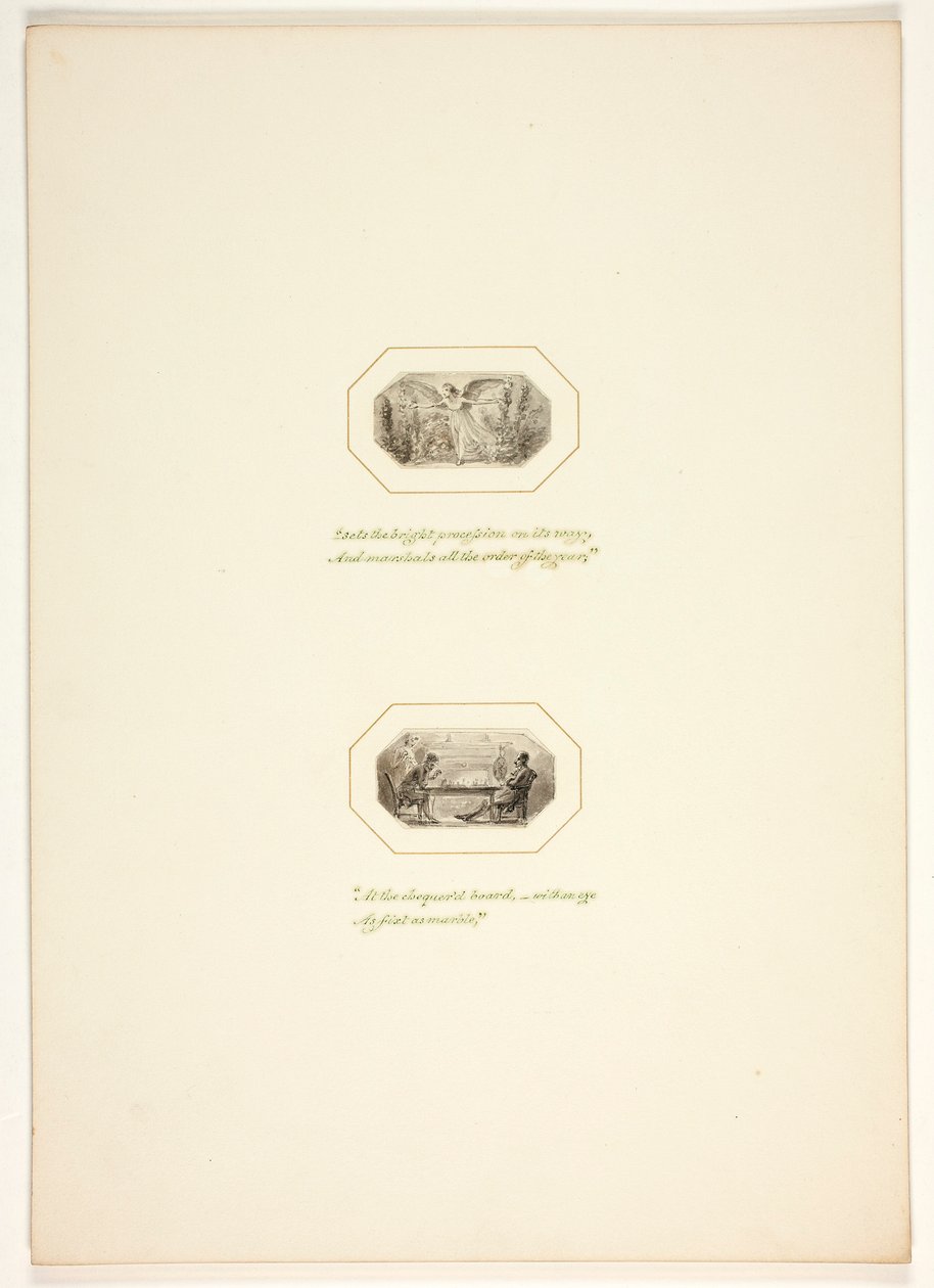 Studie für eine Platte aus The Task de Thomas Stothard
