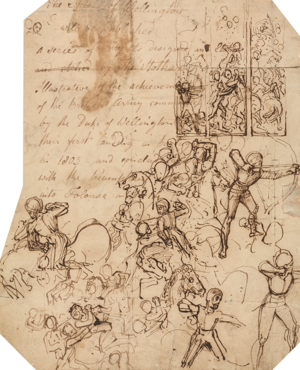 Estudo para o Escudo de Wellington de Thomas Stothard