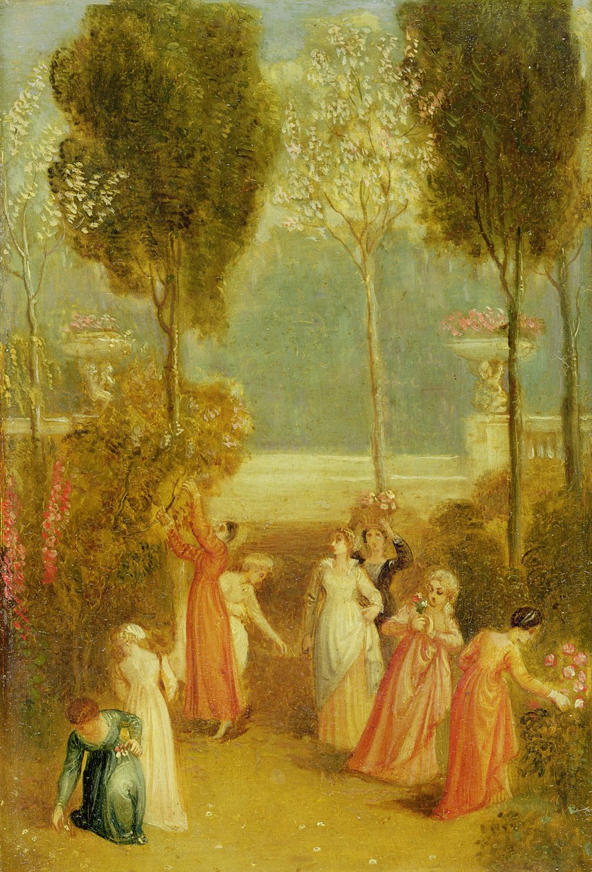 O Jardim, c.1820 (óleo no painel) de Thomas Stothard