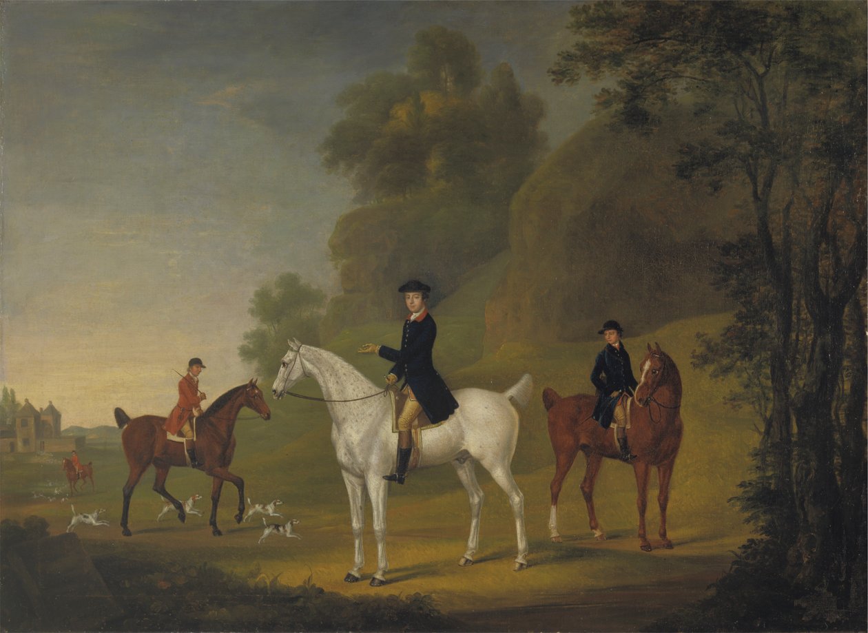 Lord Bulkeley e os seus Harriers, o seu caçador John Wells e Whipper-In R. Jennings de Thomas Stringer