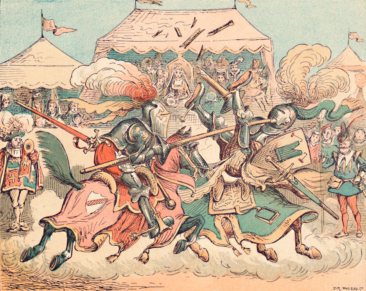 Um torneio na idade média, c1884 de Thomas Strong Seccombe