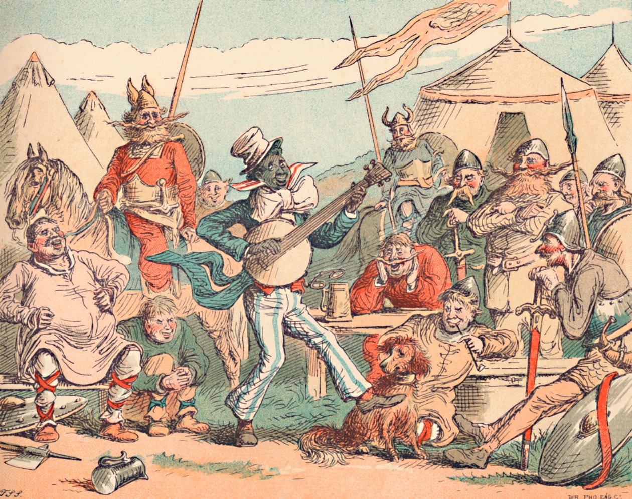 Rei Alfred no acampamento dinamarquês, c1884 de Thomas Strong Seccombe