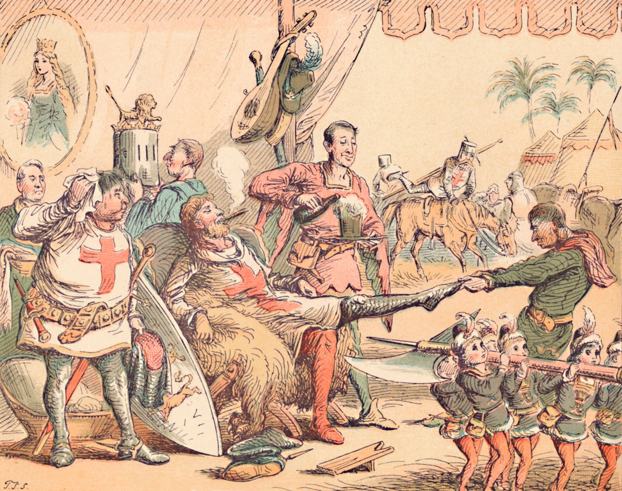 Rei Ricardo I na Palestina, c1884 de Thomas Strong Seccombe