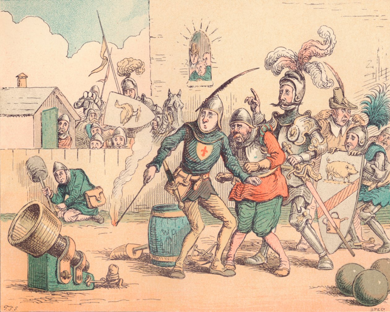 A introdução da artilharia, c1884 de Thomas Strong Seccombe