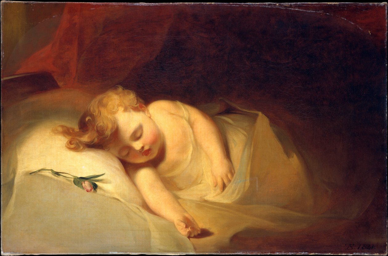 Criança a dormir (O Botão de Rosa) de Thomas Sully