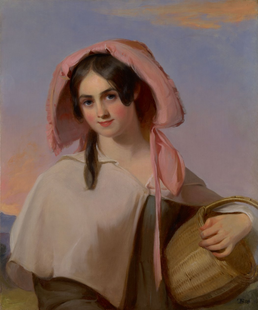 Elizabeth Huddell Cook (mais tarde Elizabeth Huddell Cook Bache, 1815-1898) como A rapariga do campo de Thomas Sully