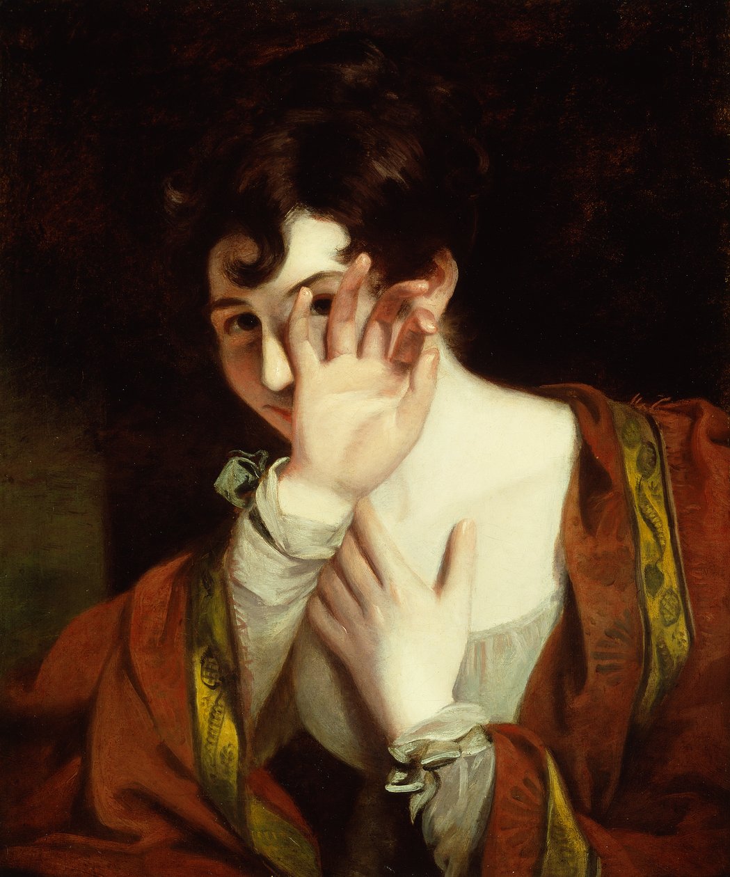 Flerte (óleo sobre tela) de Thomas Sully