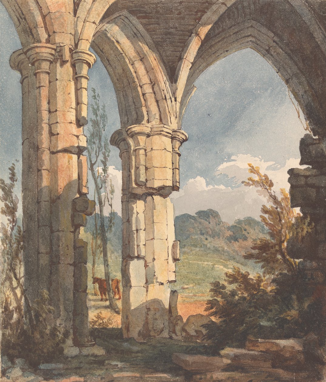 Olhar da Paisagem Através de Arco Arco Arruinado de Thomas Sully