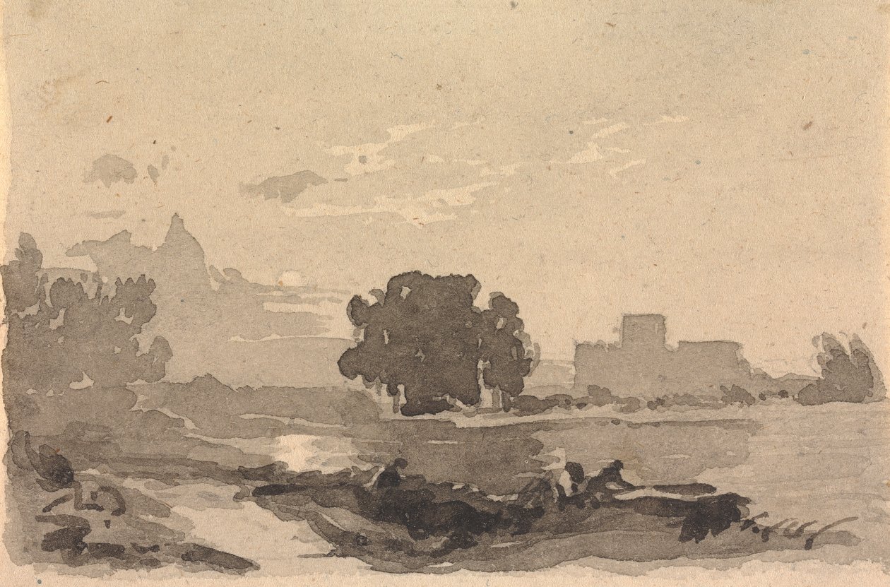 Paisagem com Castelo em Fundo de Thomas Sully