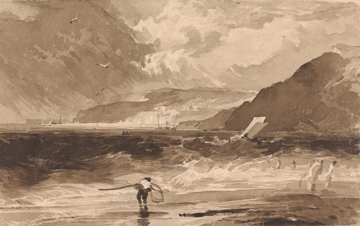 Lyme Regis, Dorsetshire, um Squall de Thomas Sully