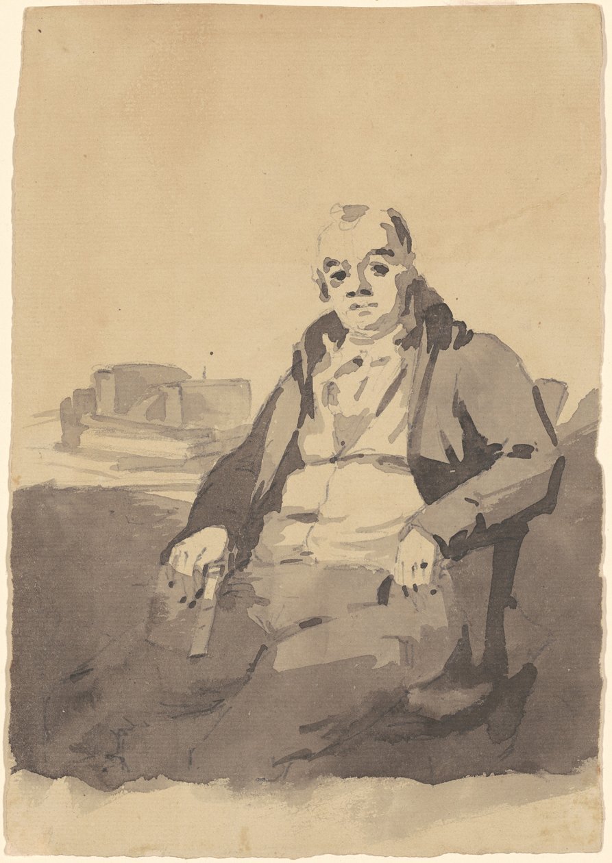Homem segurando um livro [reto] de Thomas Sully