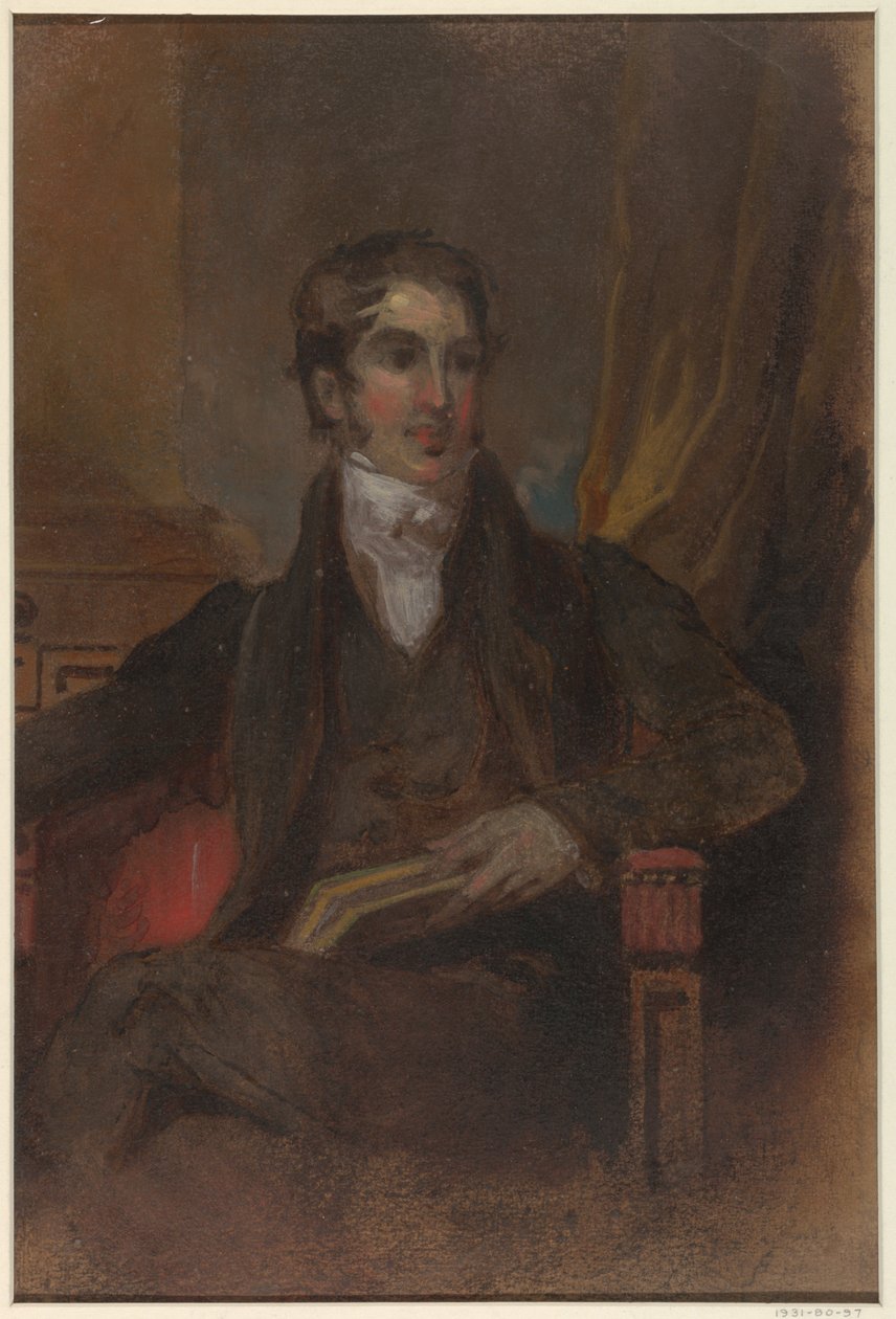 Estudo para "Retrato de James Cornell Biddle", Museu de Belas Artes, Houston, TX de Thomas Sully