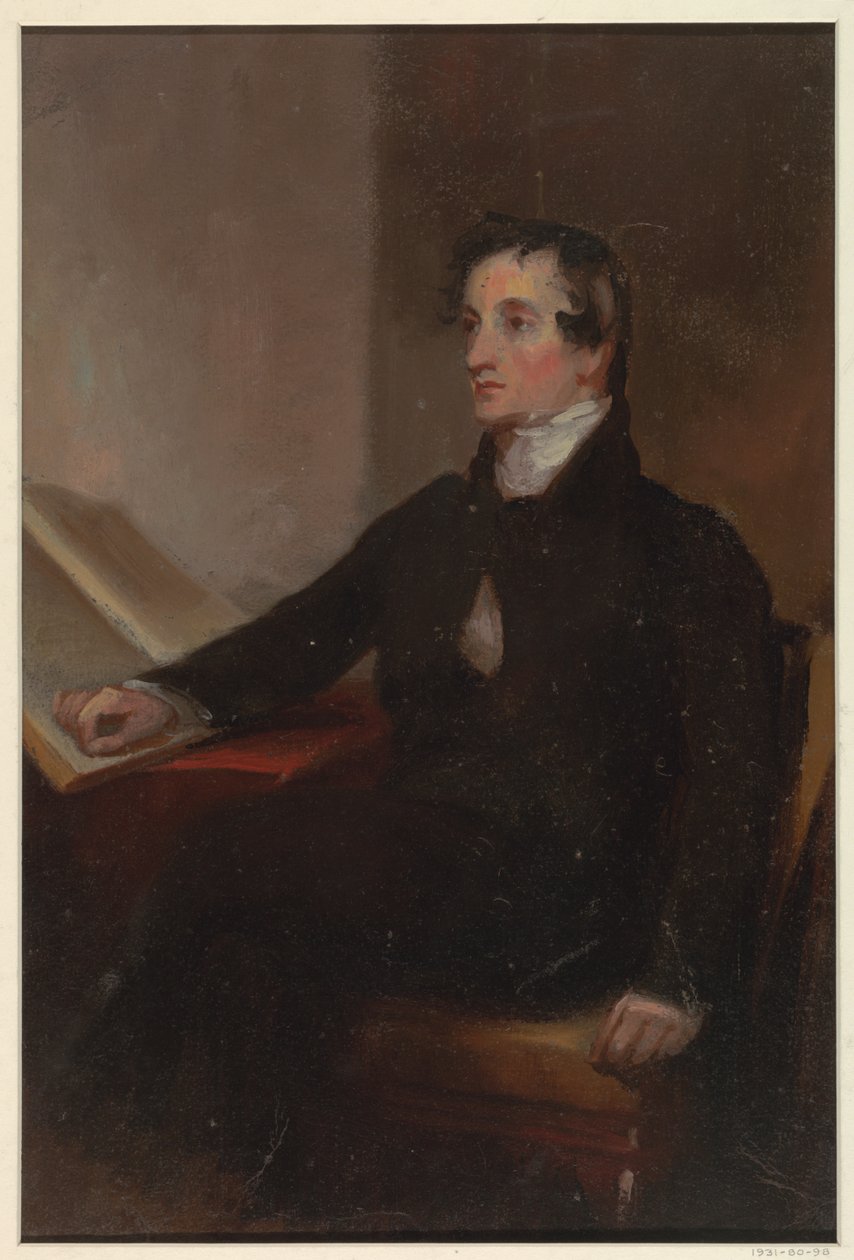 Estudo para "The Reverend Thomas Stockton," San Francisco Museum of Fine Arts, San Francisco, CA de Thomas Sully