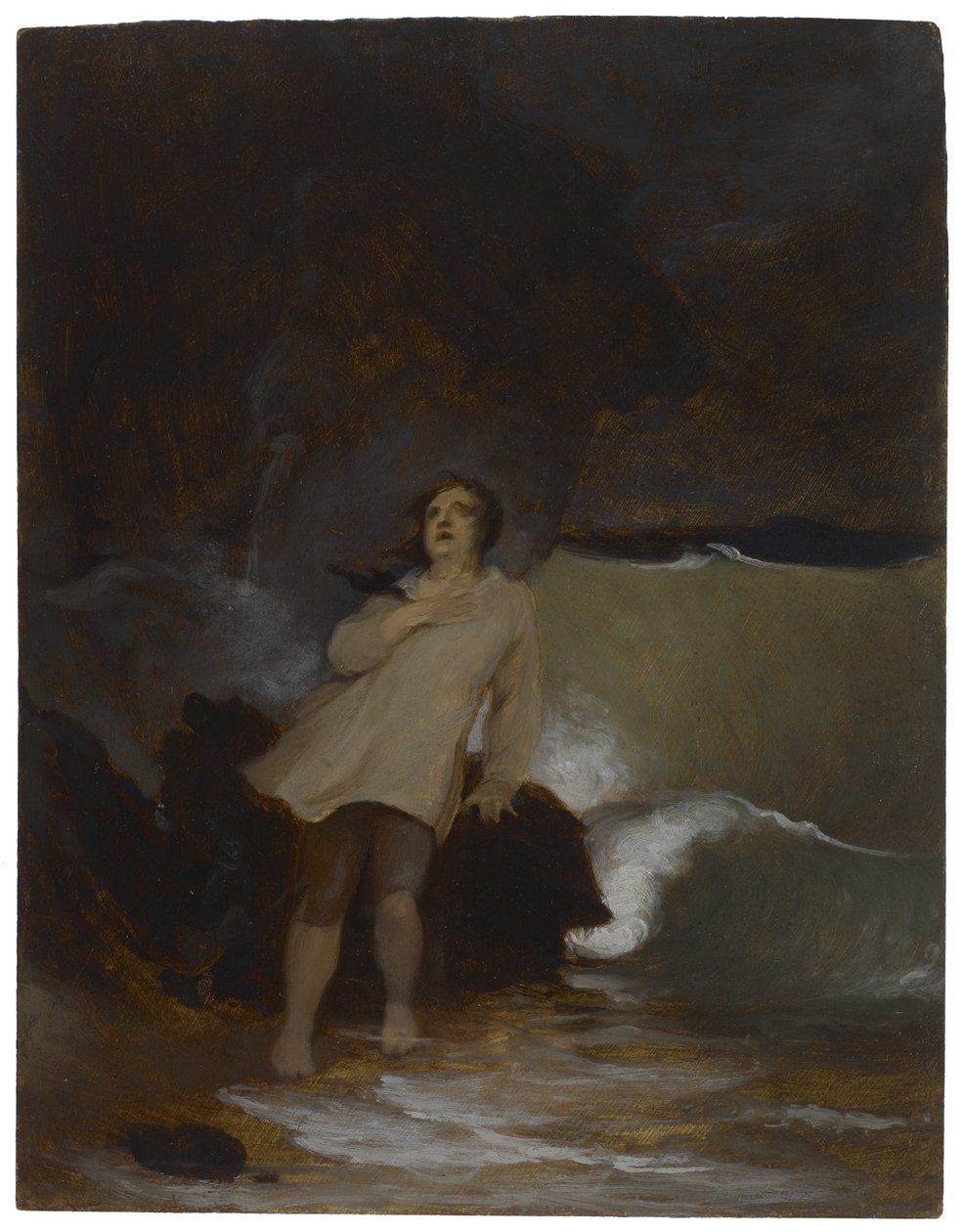 O Naufrágio de Robinson Crusoé, c.1856 de Thomas Sully