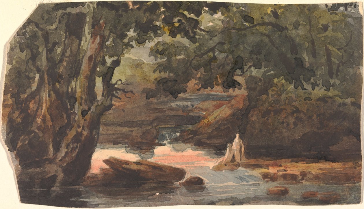 Dois Números em Ribeira, Limitada por Grandes Árvores de Thomas Sully