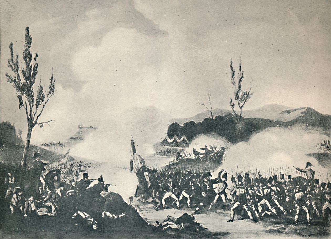 Ataque no caminho para Bayonne, 13 de dezembro de 1813, c1813 1909 de Thomas Sutherland