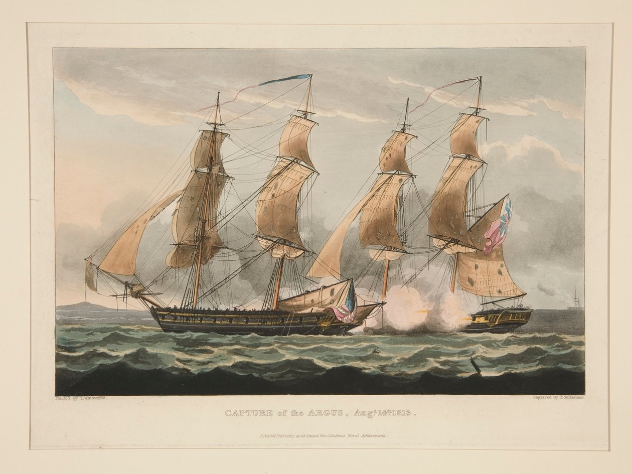 Captura do Argus, agosto. 14, 1813 de Thomas Sutherland