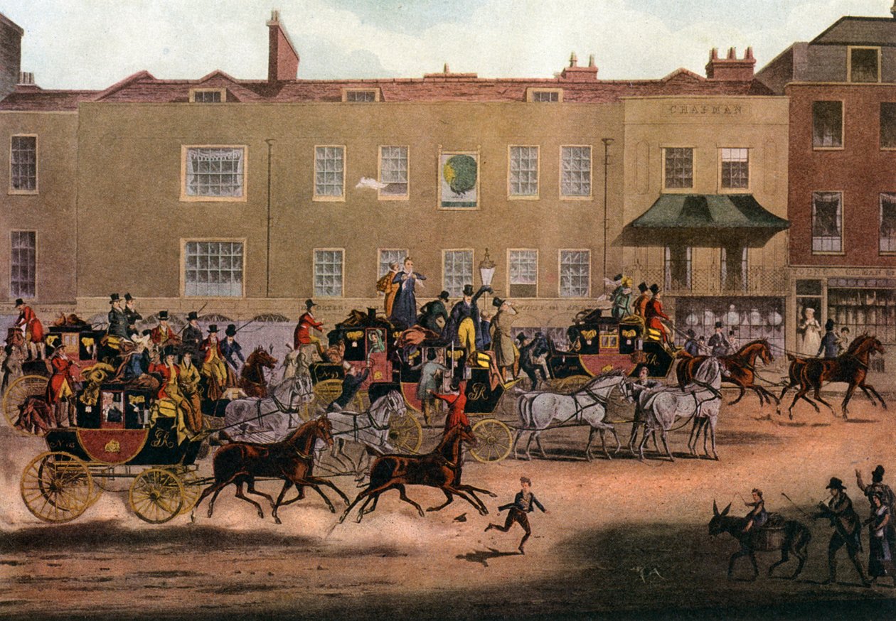 Correio norte do país no pavão, Islington, 1823 1927. de Thomas Sutherland