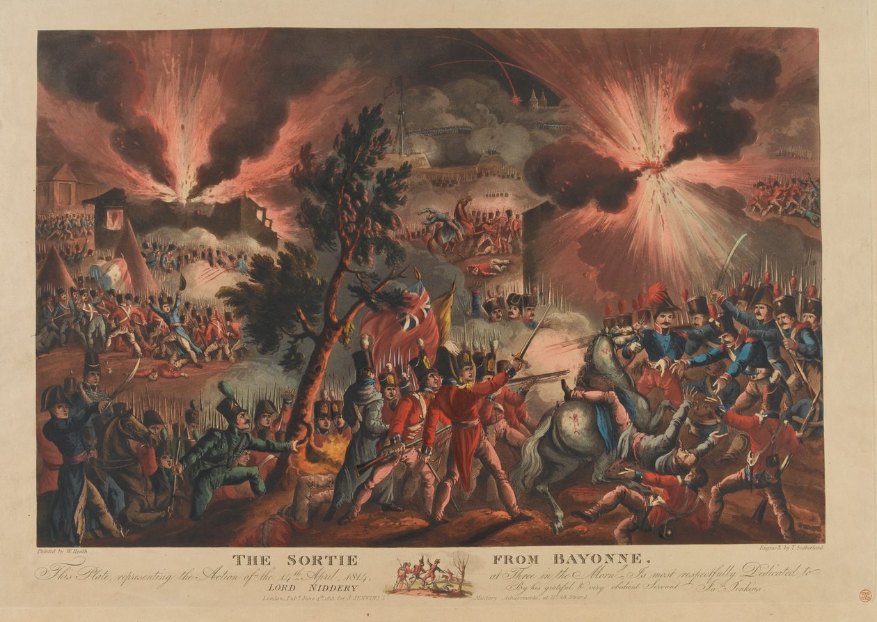 O Sortie de Bayonne, 1814 de Thomas Sutherland