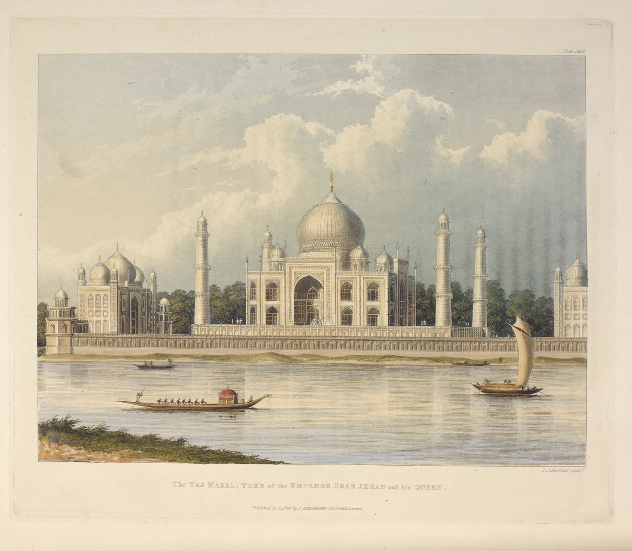 O Taj Mahal, Túmulo do Imperador Shah Jehan, ilustração de 