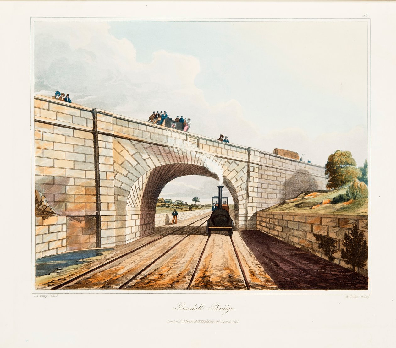 Rainhill Bridge, Chat Moss, perto de Liverpool, 1831 de Thomas Talbot Bury