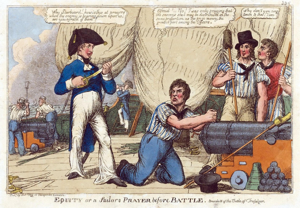 A equidade ou a oração do marinheiro antes da batalha de Thomas Tegg