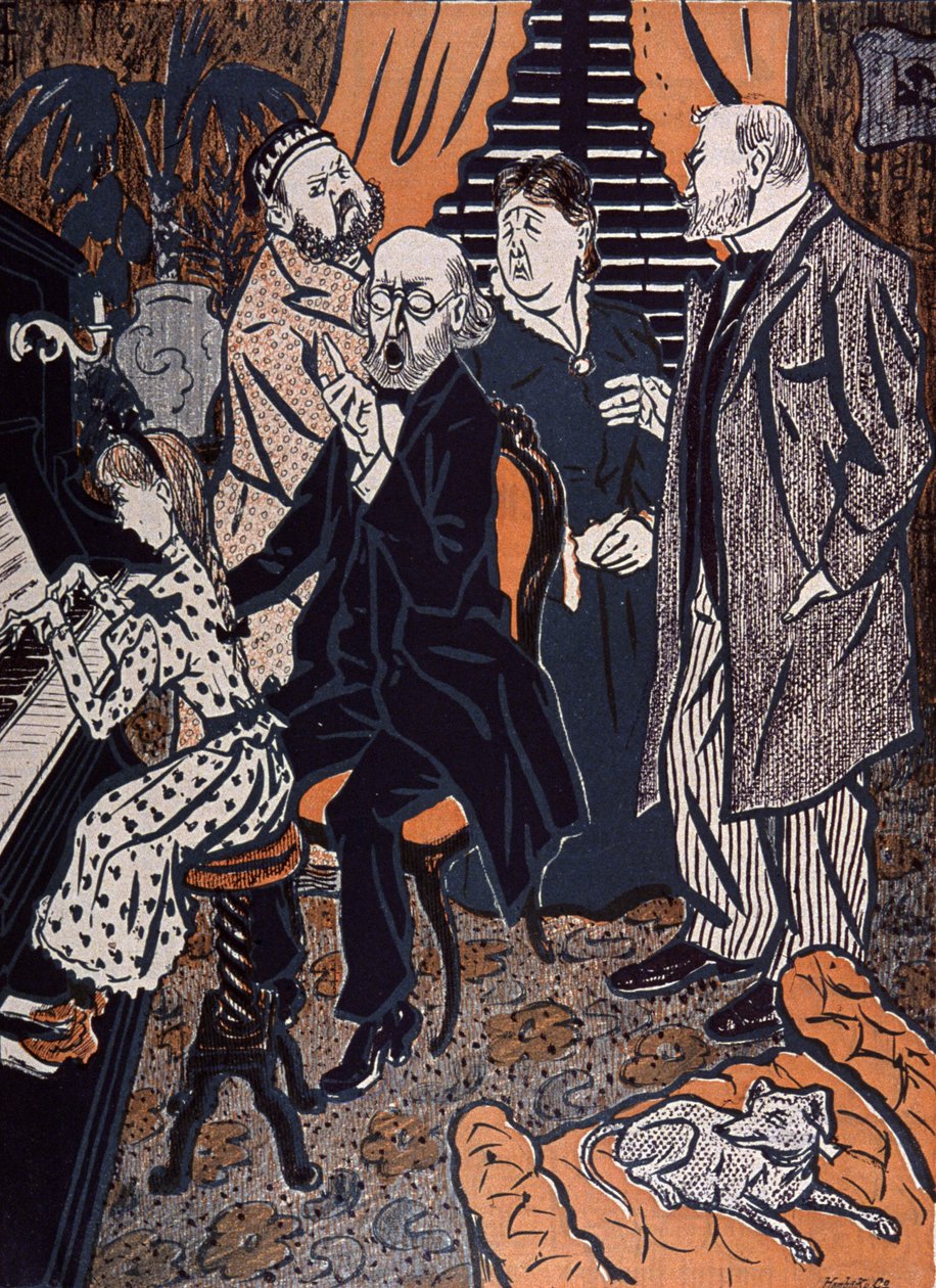 Concerto familiar ao piano em: Simplicissimus, Alemanha de Thomas Theodor Heine