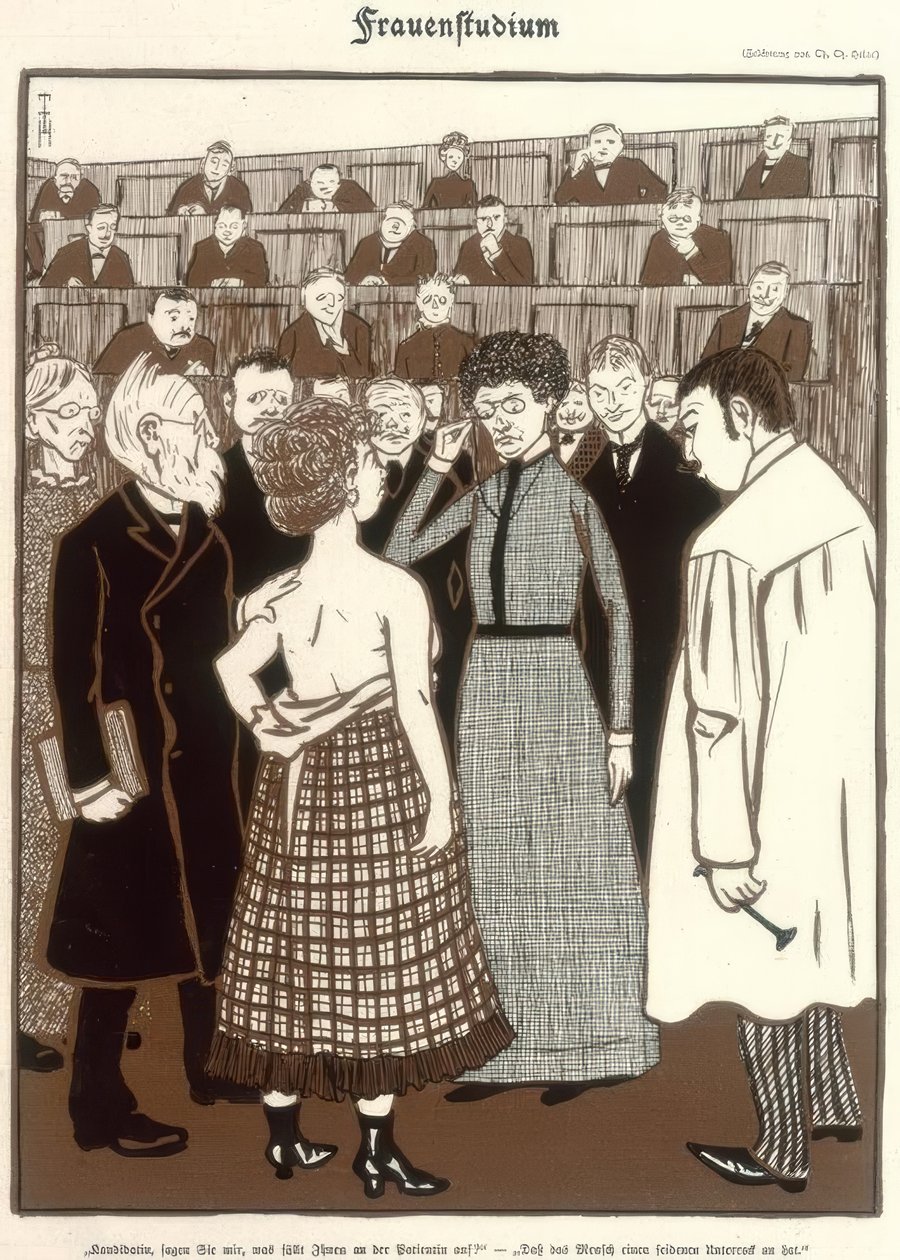 Estudo da mulher de Thomas Theodor Heine