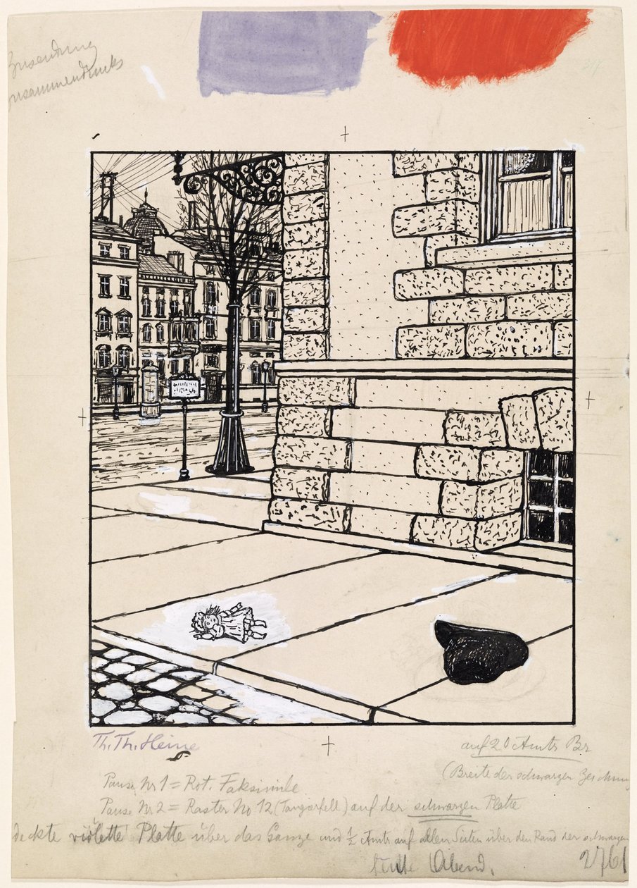 Após a manifestação de rua; Simplicissimus XIV/52 de Thomas Theodor Heine