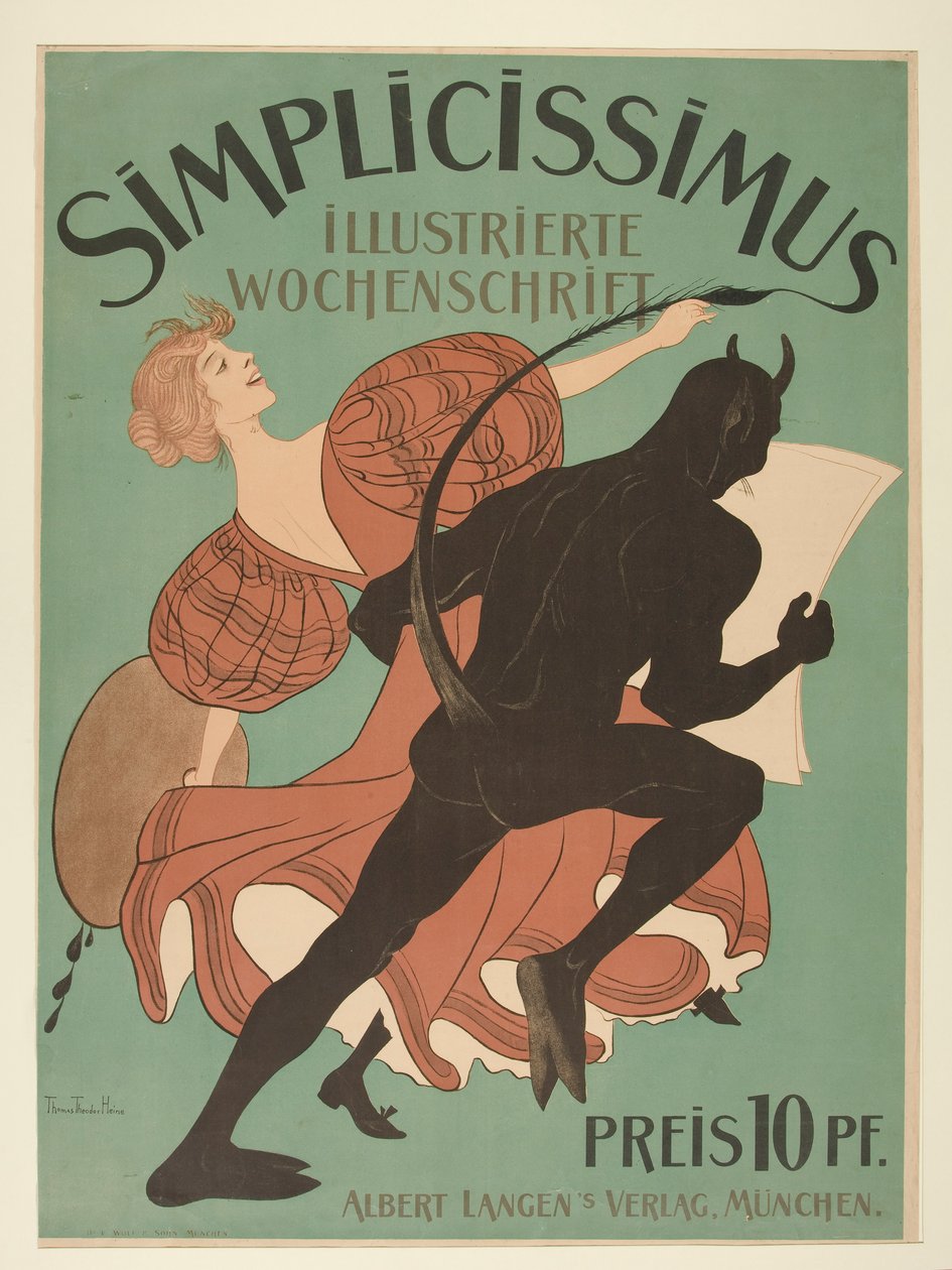 Simplicissimus, ilustrado semanalmente de Thomas Theodor Heine