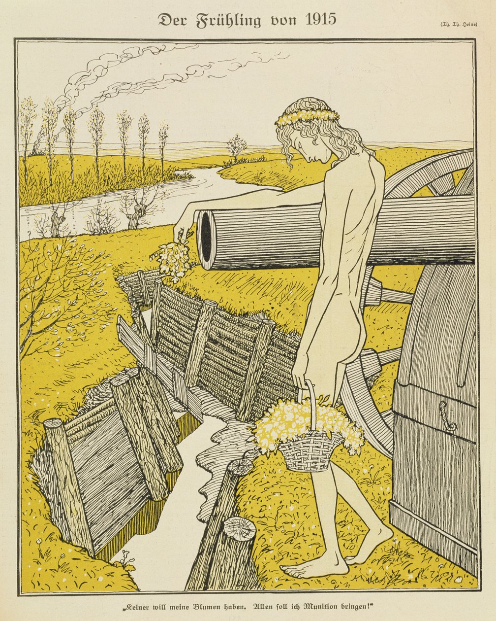 Primavera de 1915, ilustração de uma revista alemã, 
