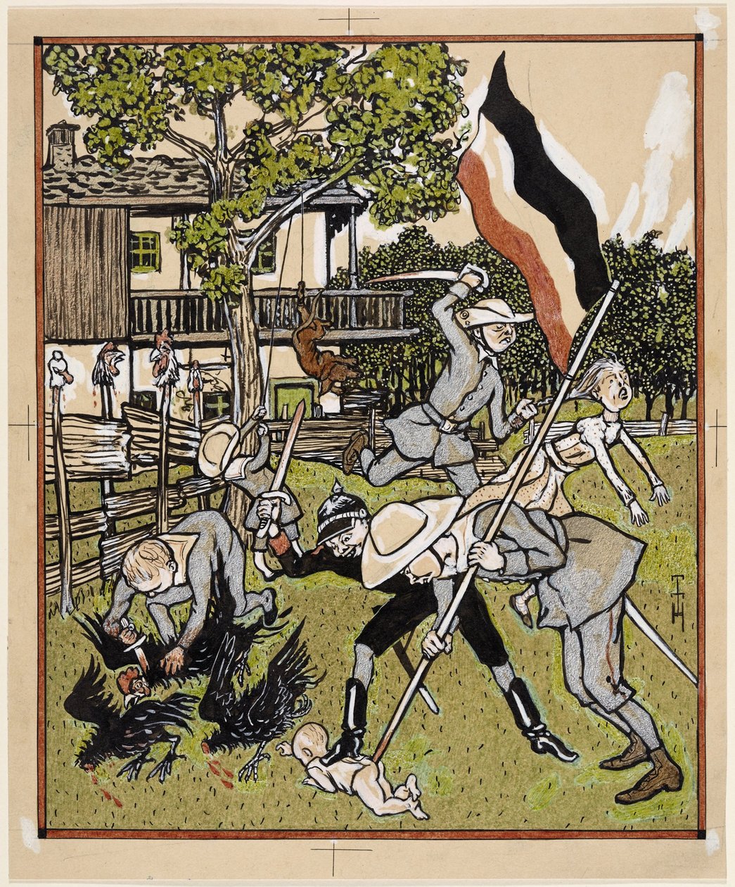 Enquanto os antigos cantavam; Simplicissimus V/22 de Thomas Theodor Heine
