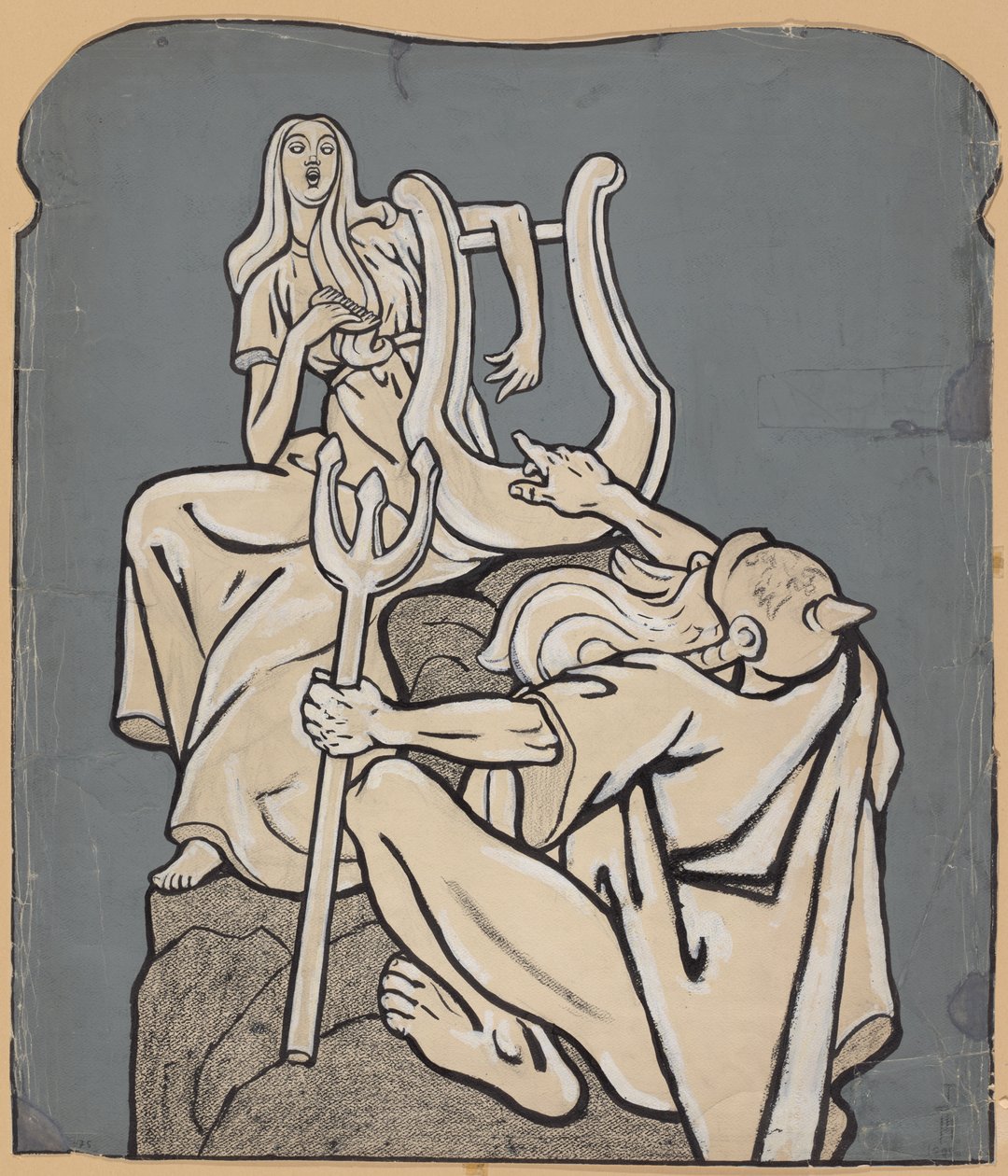 Por ocasião do centésimo aniversário de Heinrich Heine – Maquete de um monumento a Heine; Simplicissimus IV/38, 1899 de Thomas Theodor Heine