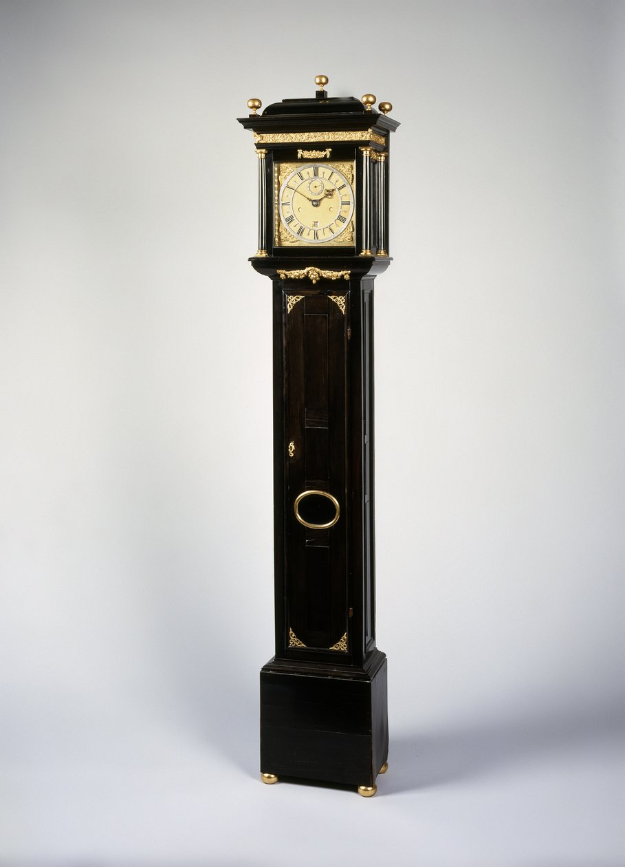 Relógio de caixa longa com duração de um mês de Charles II Romano de Thomas Tompion