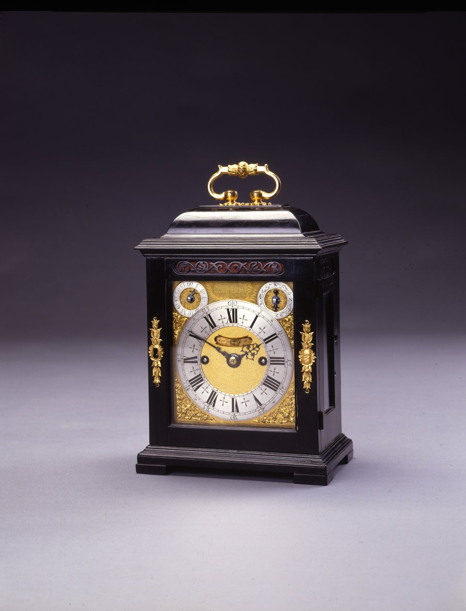 William e Mary em miniatura impressionante relógio de suporte, no. 226, c.1690-95 (ébano e metal) de Thomas Tompion