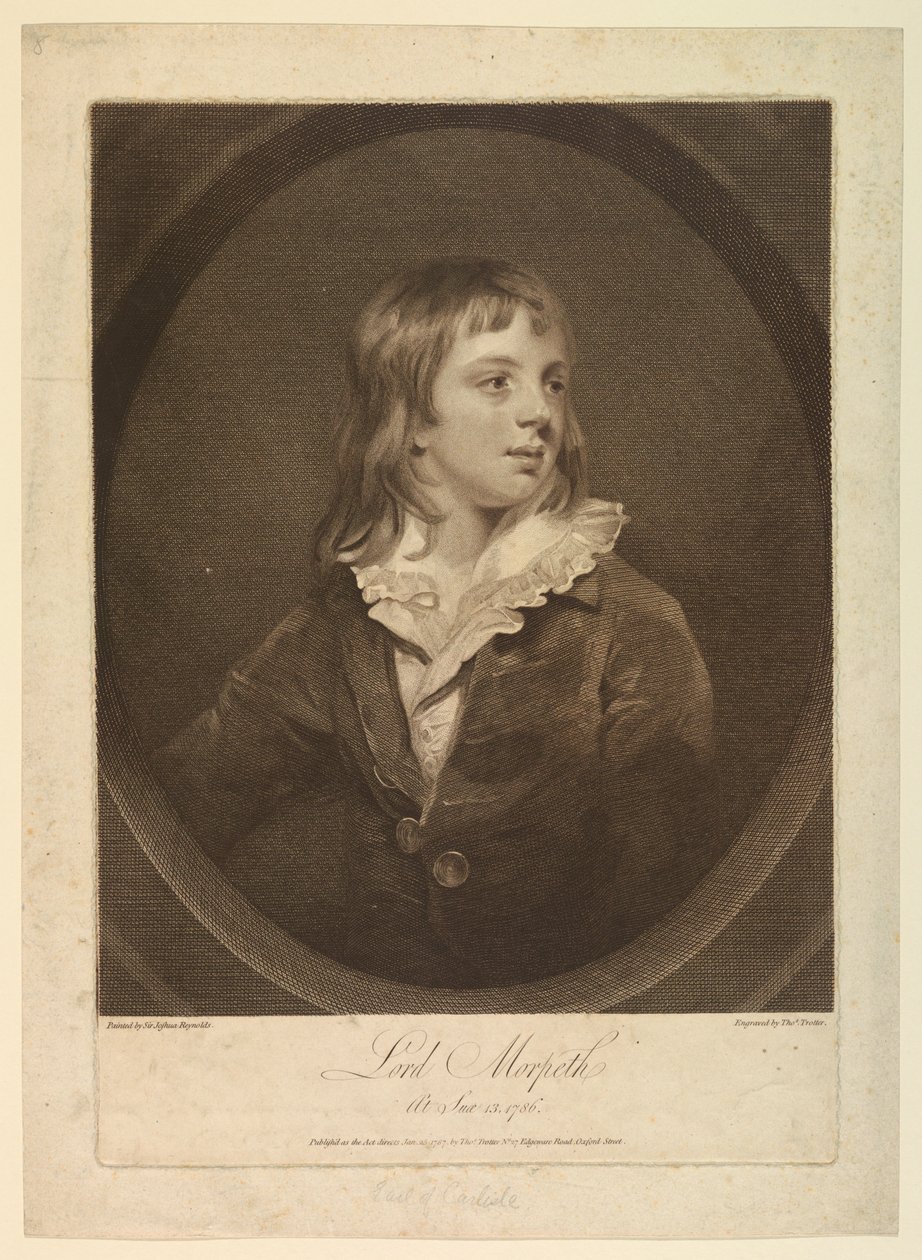 Retrato de George Howard, Sexto Conde de Carlisle, Visconde Morpeth de Thomas Trotter