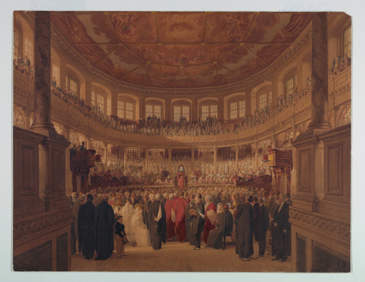 Desenho, Encaenia no Sheldonia, 1814 de Thomas Unwins