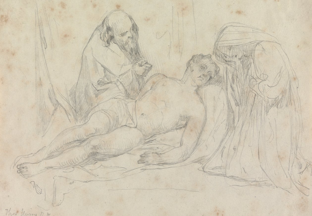 A Morte de - definido por William Etty R.A. de Thomas Uwins