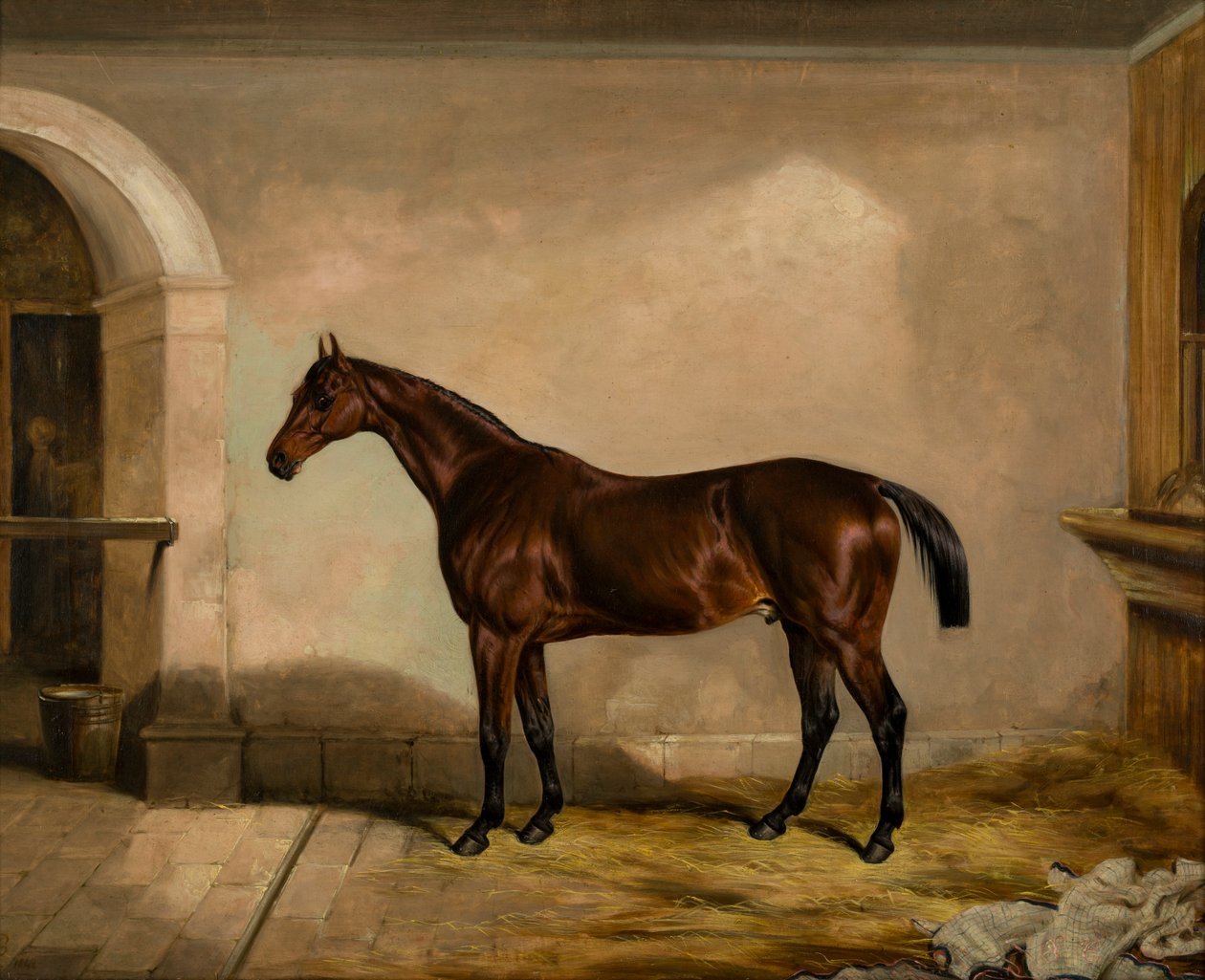 Teddy, o ladrilhador: A Horse, c.1842 (óleo sobre tela) de Thomas W. Bretland