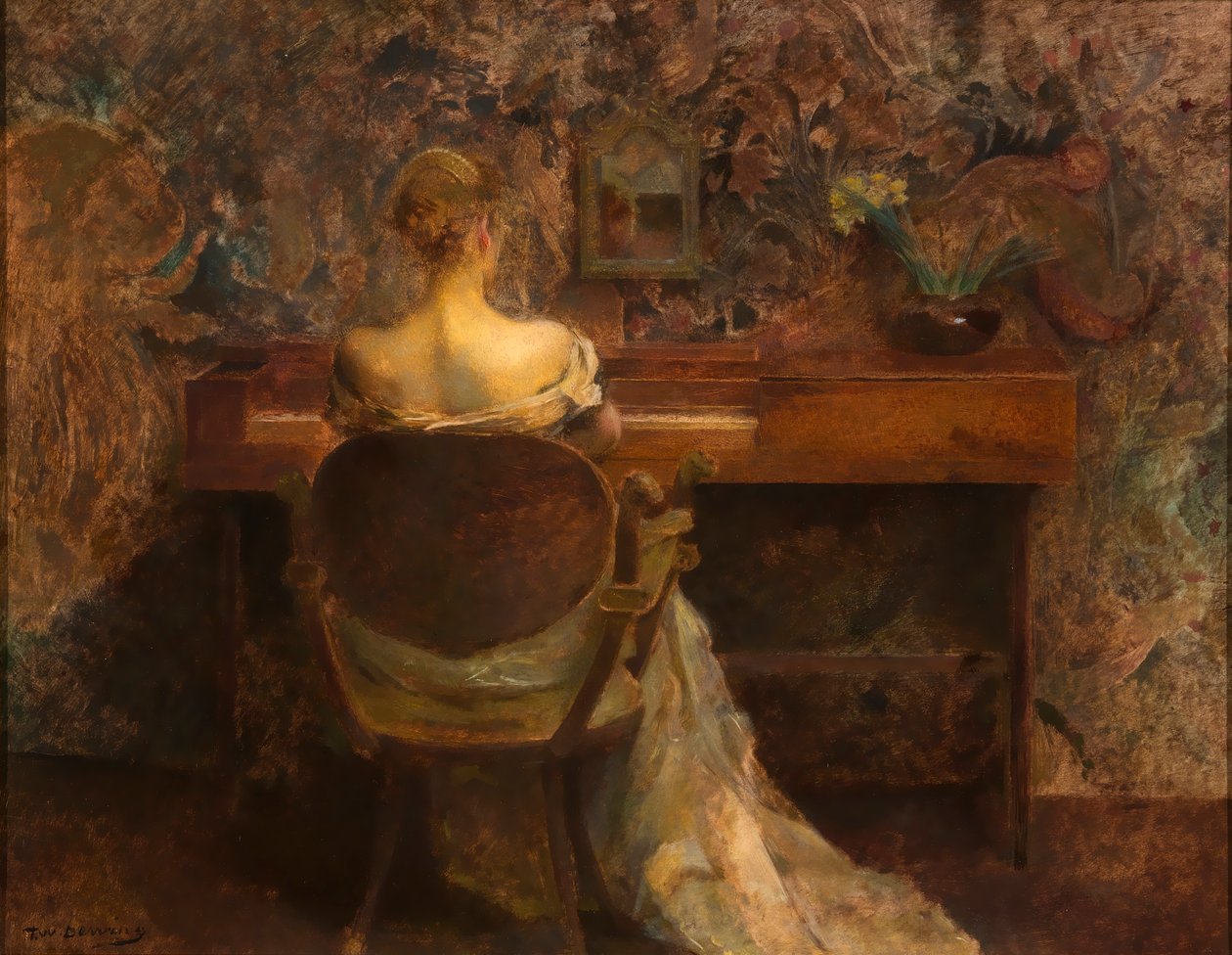 The Spinet, ca. 1902. de Thomas Wilmer Dewing