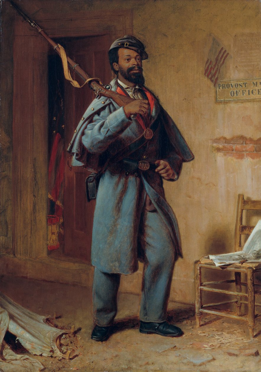Um pouco da história da guerra: The Recruit, 1866. de Thomas Waterman Wood