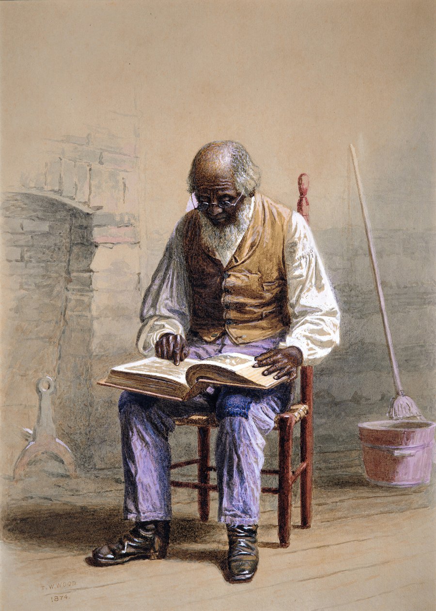 Lendo as Escrituras, 1874. de Thomas Waterman Wood