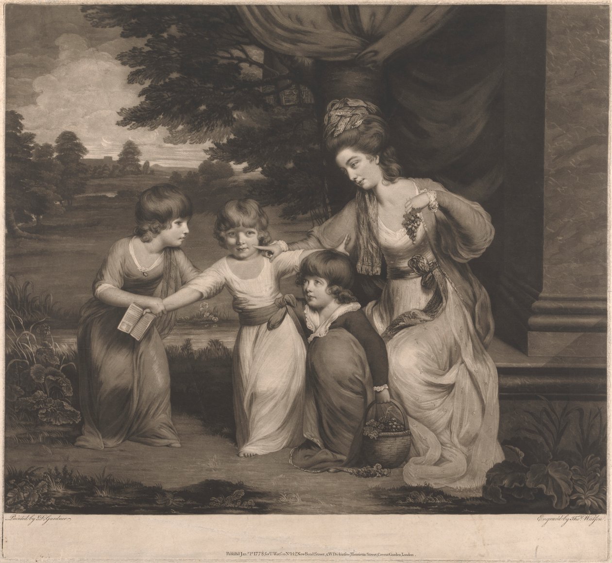 Lady Rushout e os seus filhos de Thomas Watson