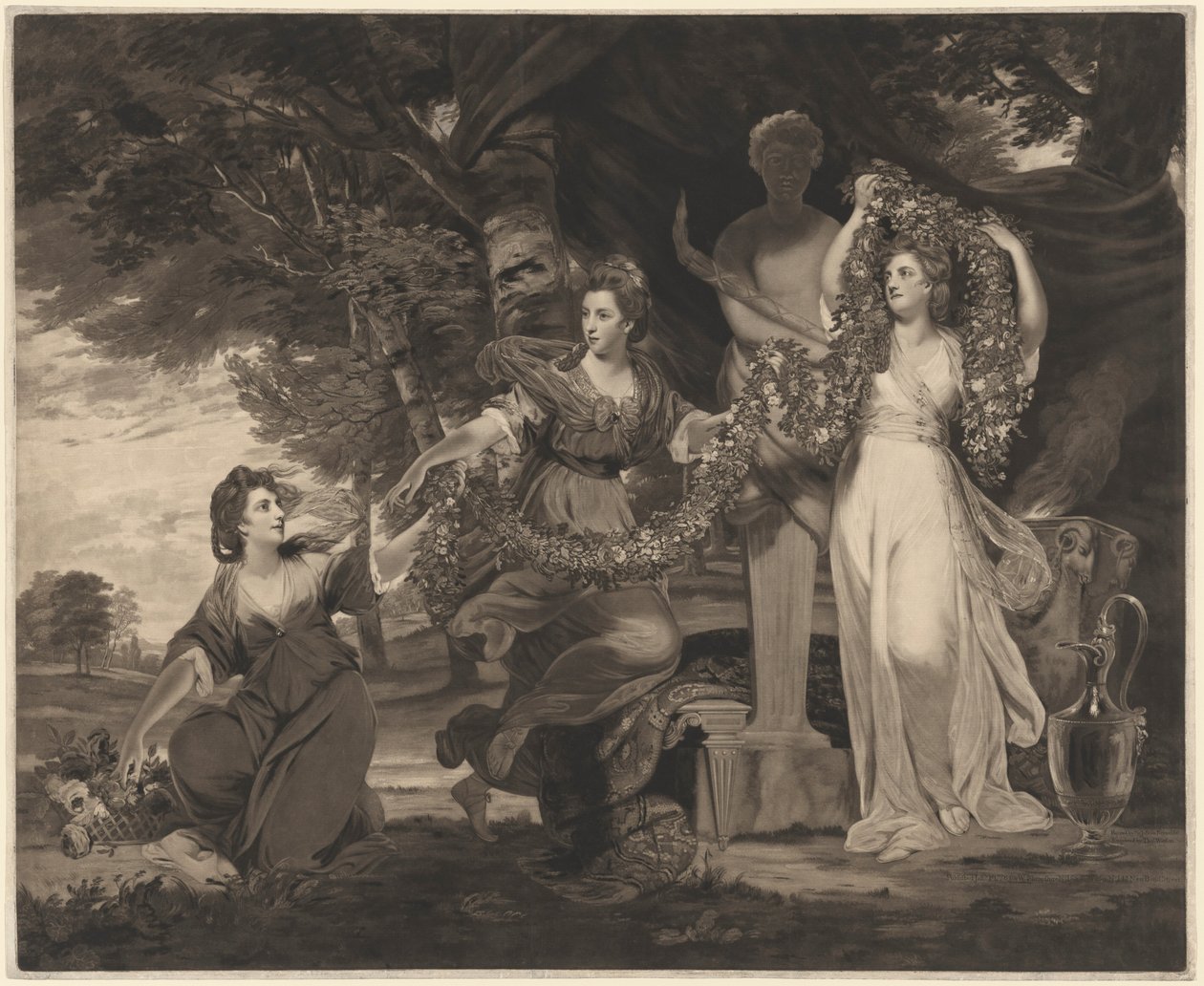 A Sacrifice to Hymen (Três Filhas de Sir William Montgomery) de Thomas Watson after Sir Joshua Reynolds