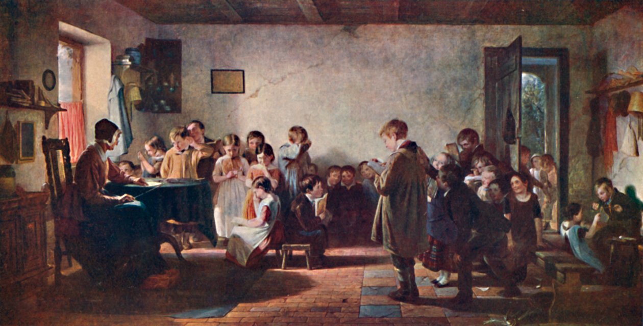 Uma escola de senhoras, 1845, 1904 de Thomas Webster