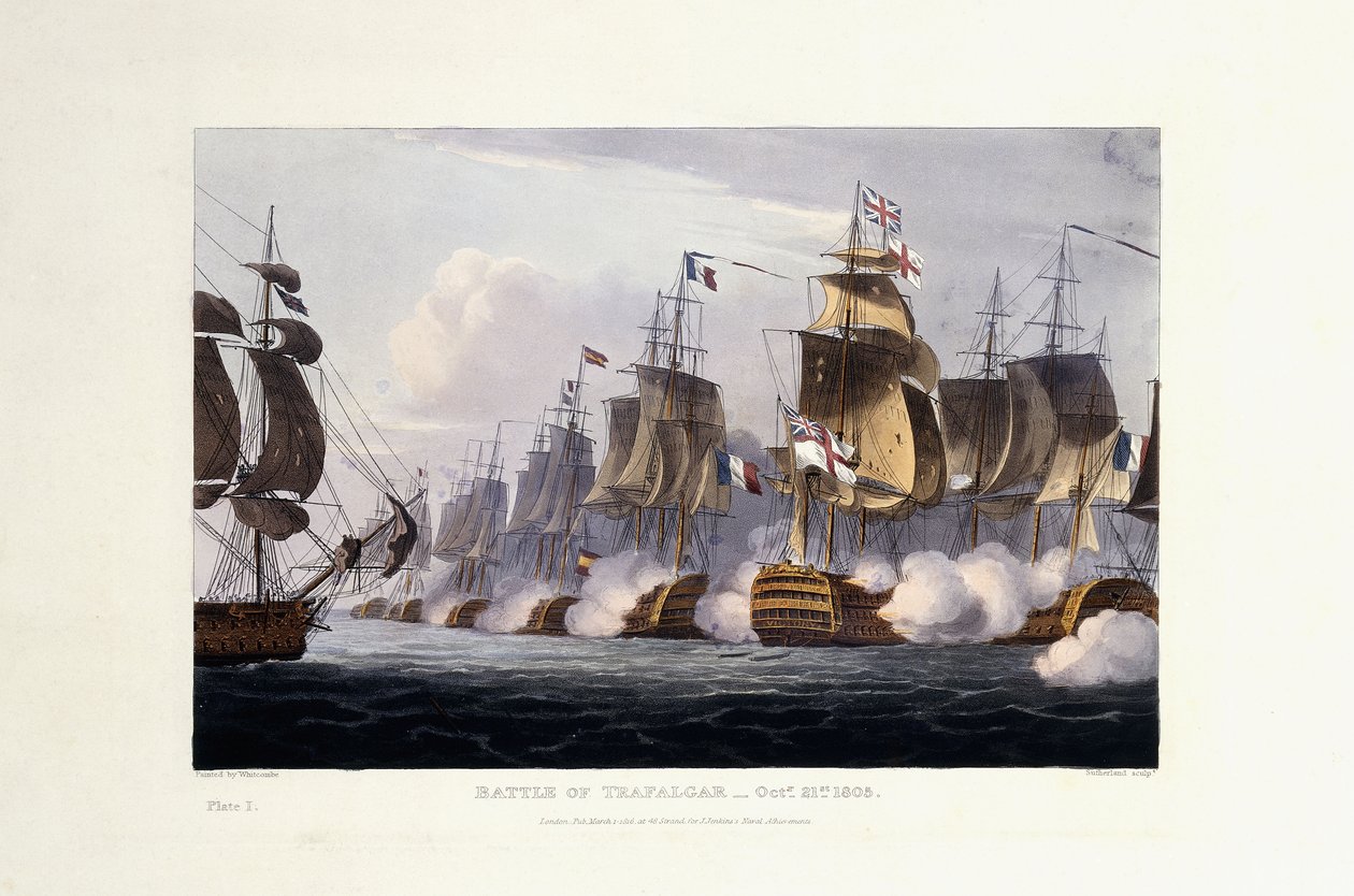 A Batalha de Trafalgar, 21 de outubro de 1805, 1816 de Thomas Whitcombe